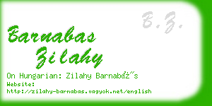 barnabas zilahy business card